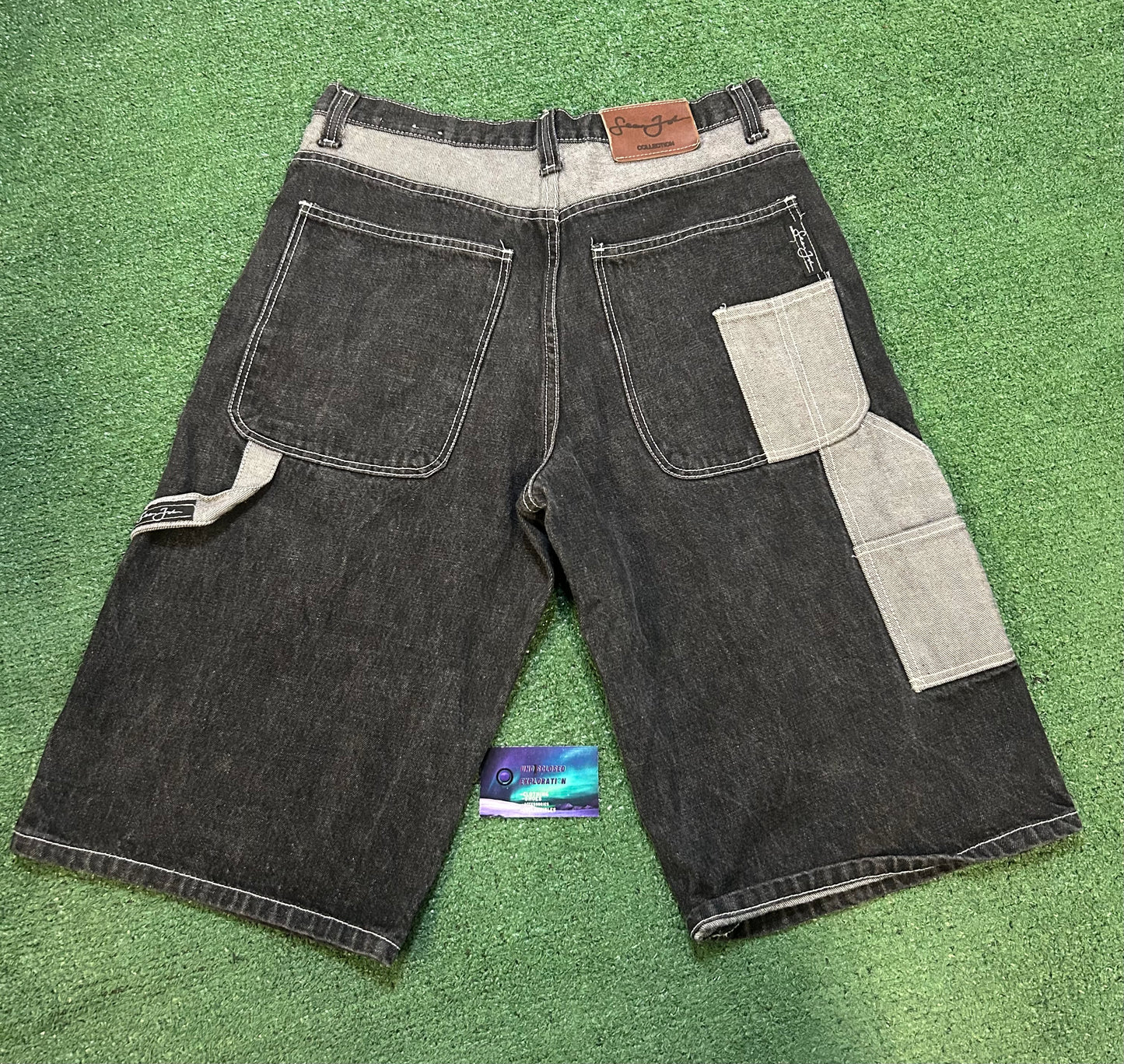 Vintage Sean John patchwork denim Jean shorts