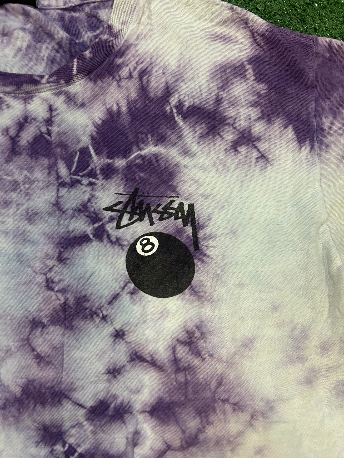 Stussy tie dye 8 ball tee