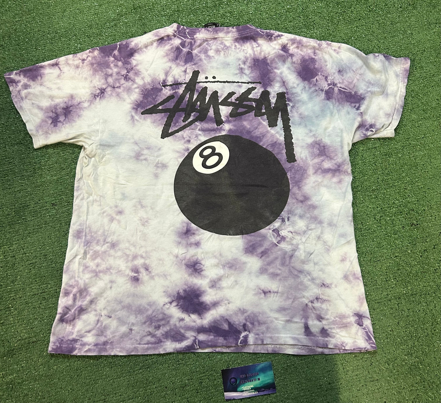 Stussy tie dye 8 ball tee