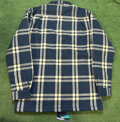 Carhartt blue and white sherpa flannel
