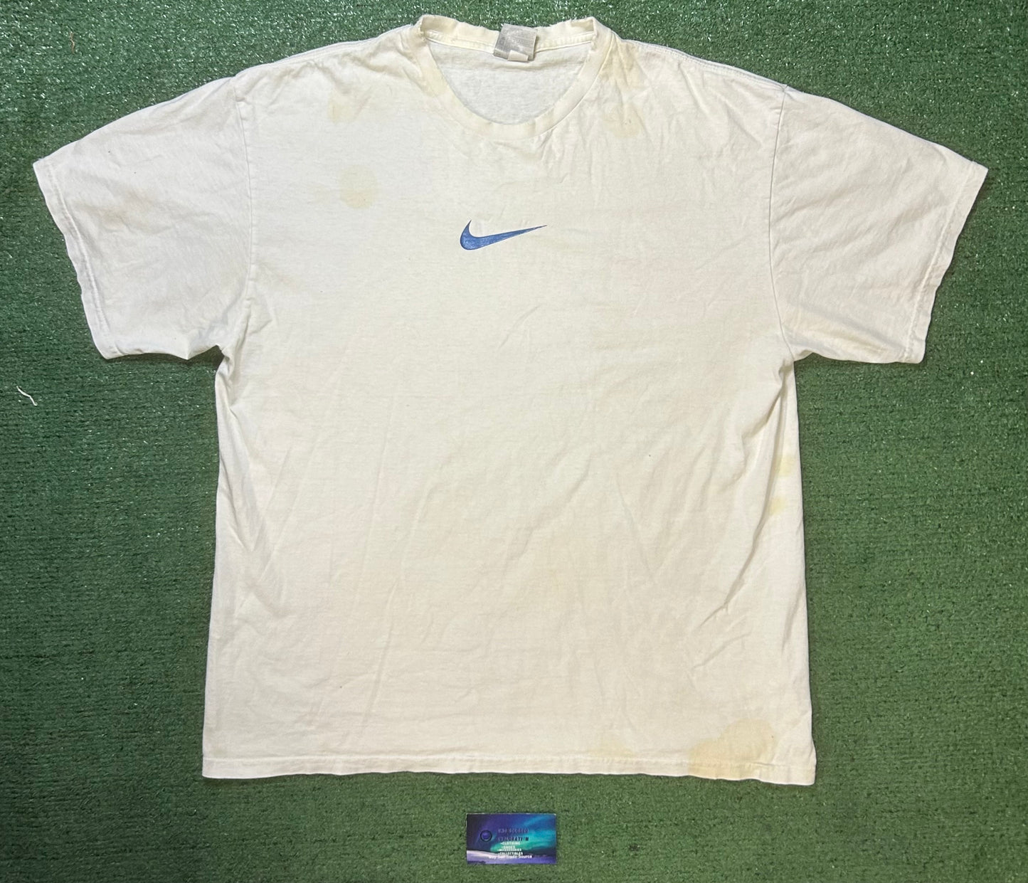 Vintage 2000s Nike blue swoosh tee