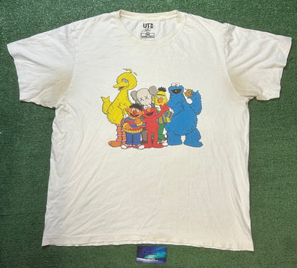 kaws X Uniqlo Sesame Street tee