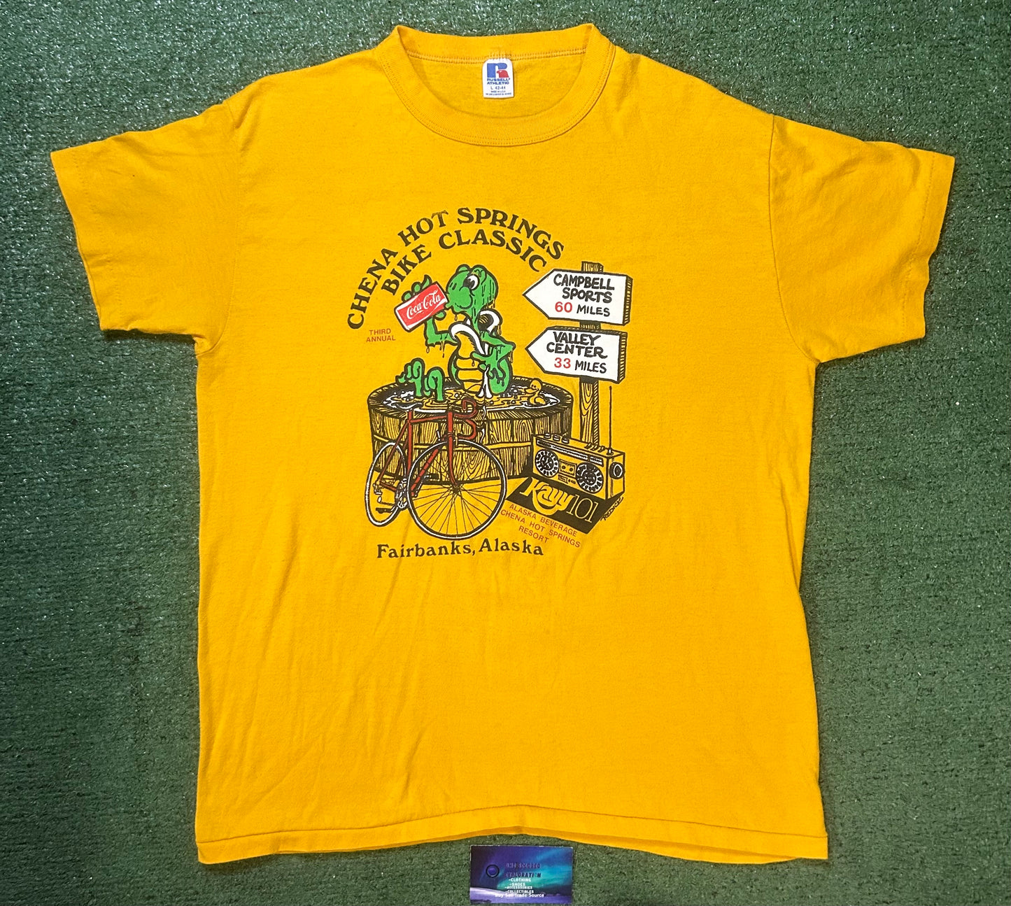 Vintage 1990s Fairbanks Alaska bike classic turtle tee