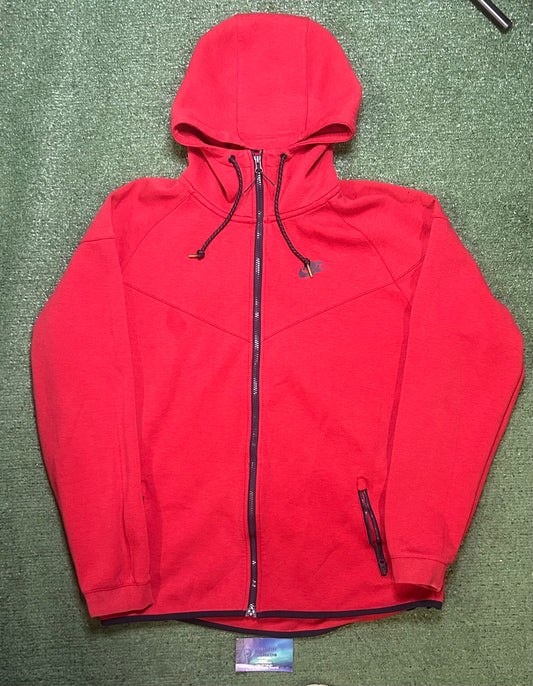 Nike red tech fleece hoodie