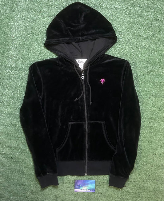 Vintage Lilly Pulitzer black velour hoodie