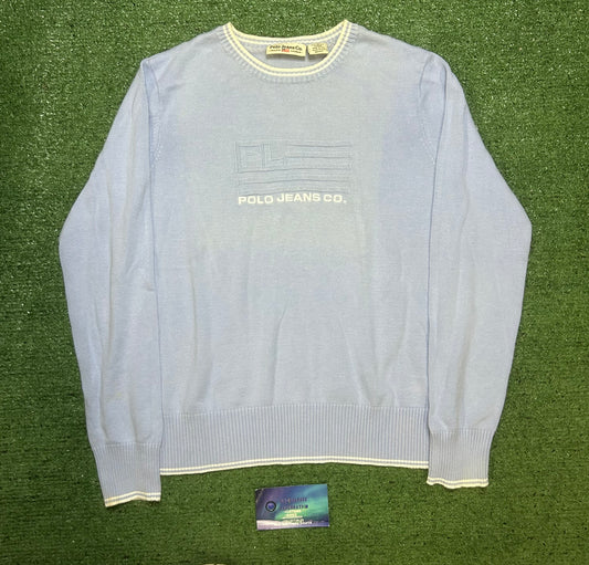 Polo Jeans Co Ralph Lauren light blue crewneck sweater