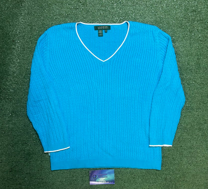 Ralph Lauren aqua blue knit sweater