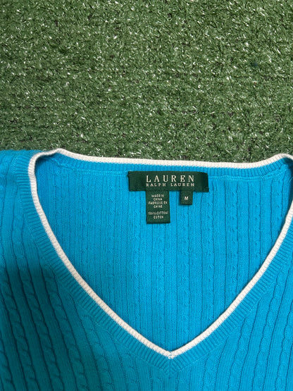 Ralph Lauren aqua blue knit sweater