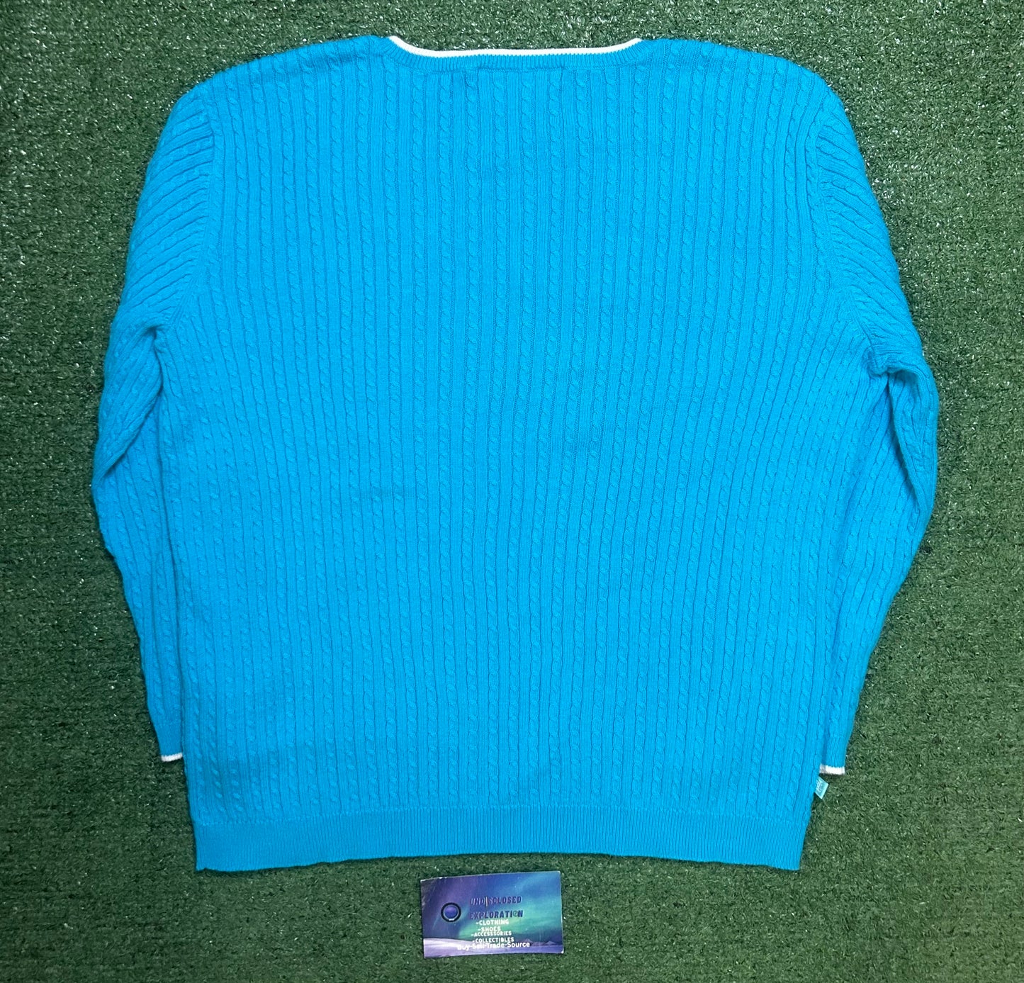 Ralph Lauren aqua blue knit sweater