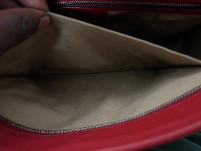 MCM visetos red messenger crossbody bag