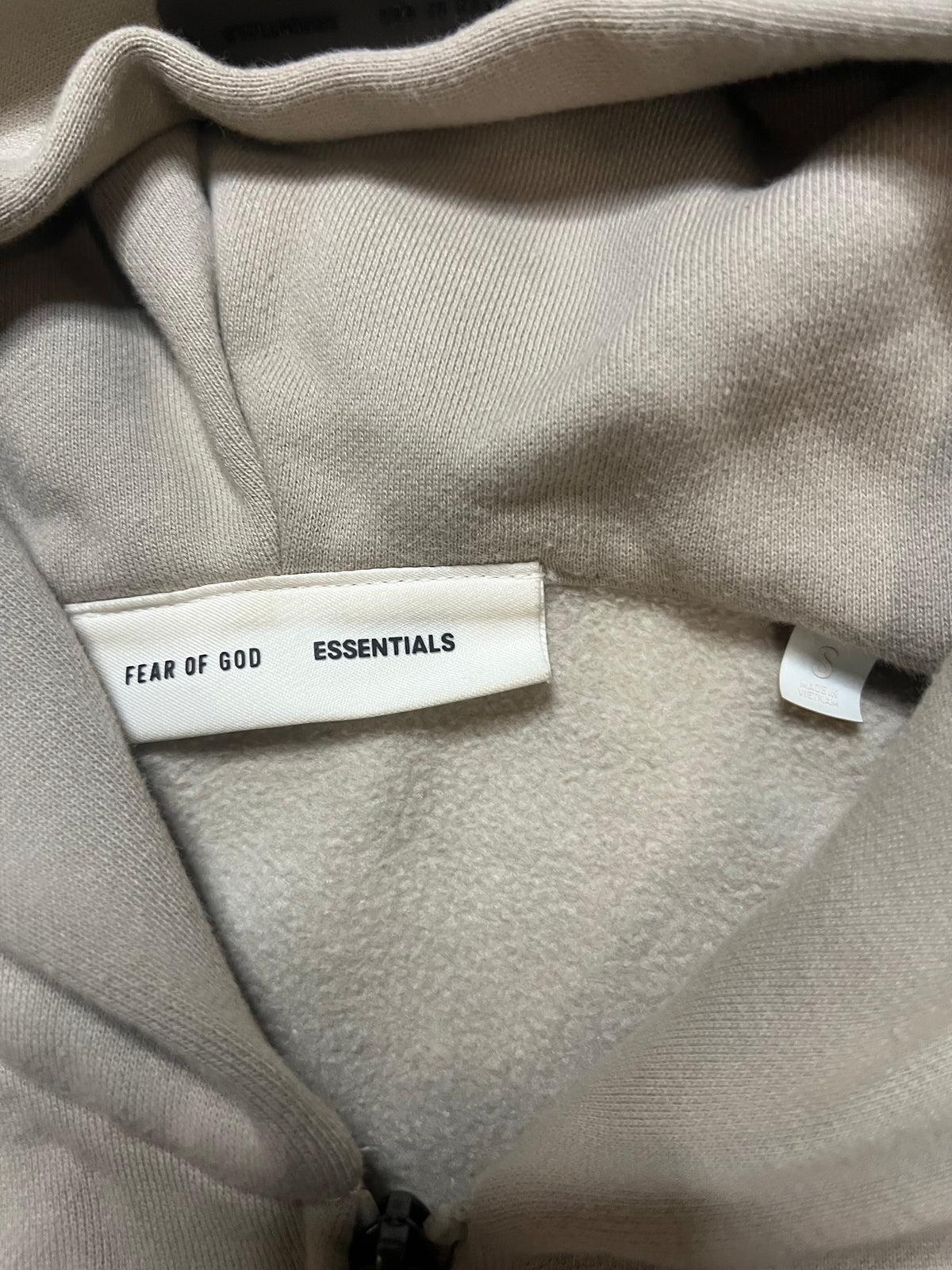 Fear of God Essentials timber full zip hoodie