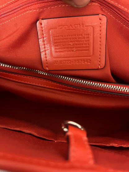 Coach Signature Drawstring Carryall Orange & brown bag