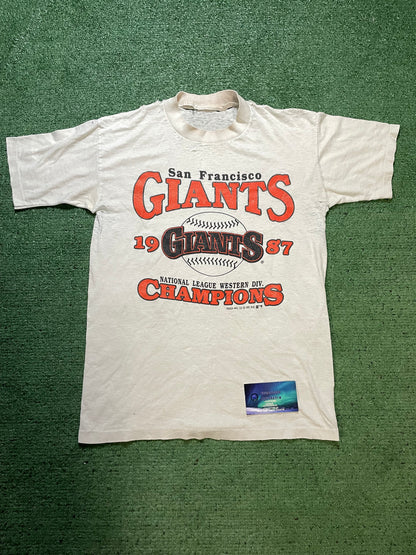 Vintage 1987 San Francisco National league western division champions tee
