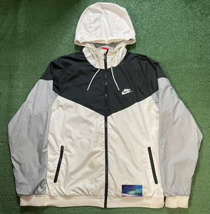 Nike black & white windbreaker jacket