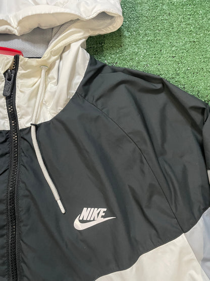 Nike black & white windbreaker jacket
