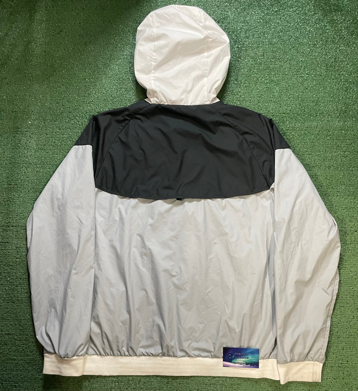 Nike black & white windbreaker jacket