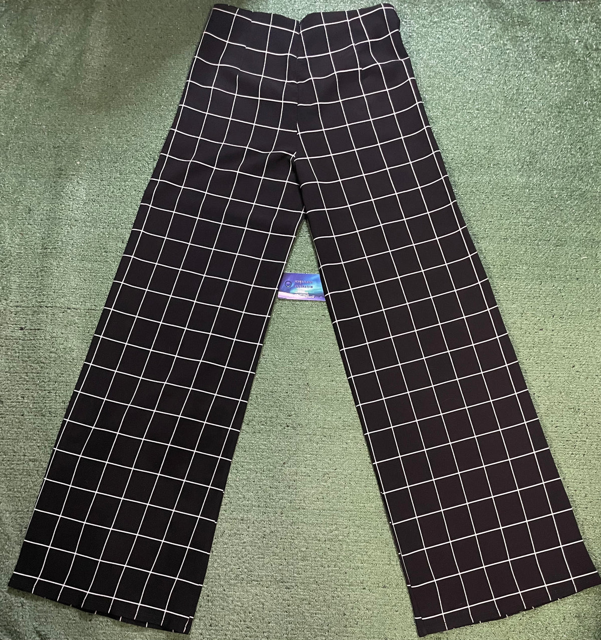 Fashion Nova black grid pants