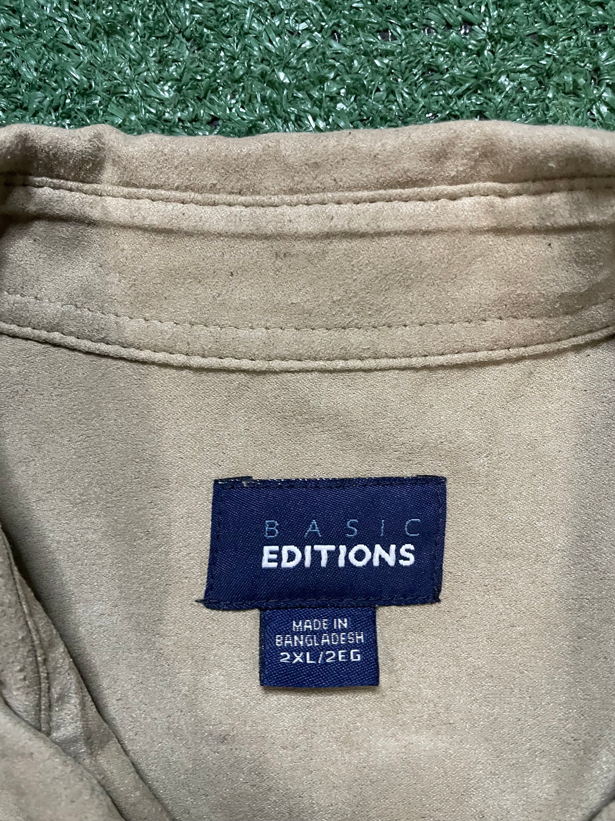 Basic Editions beige button up