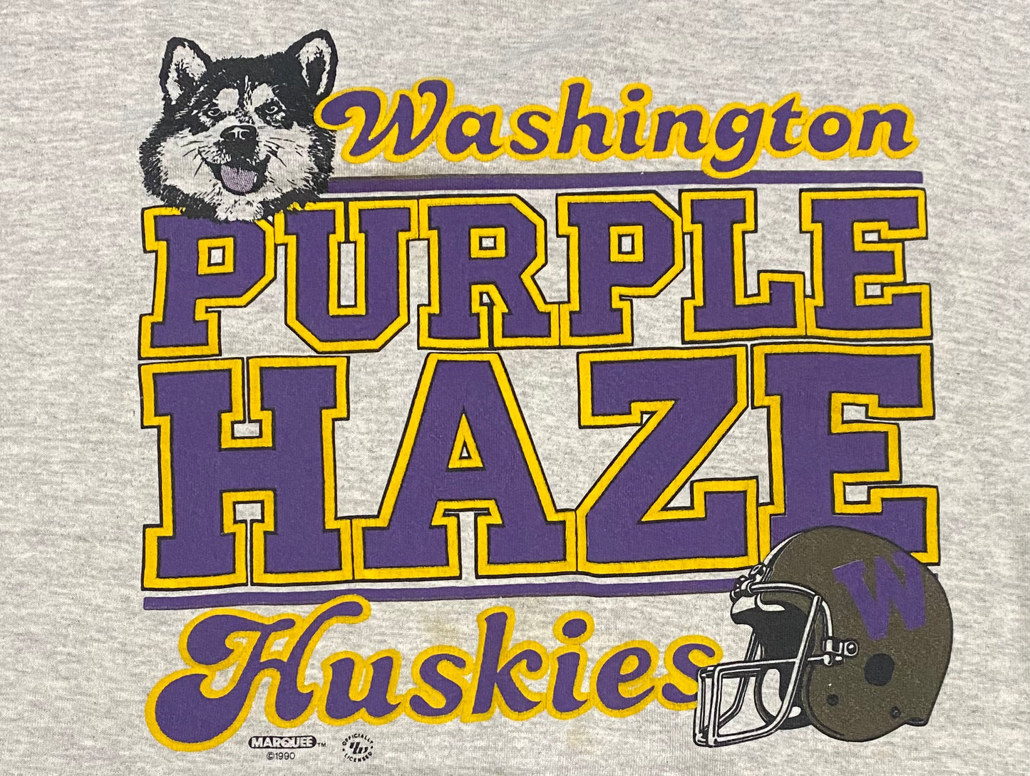 Vintage 1990s purple haze huskies crewneck