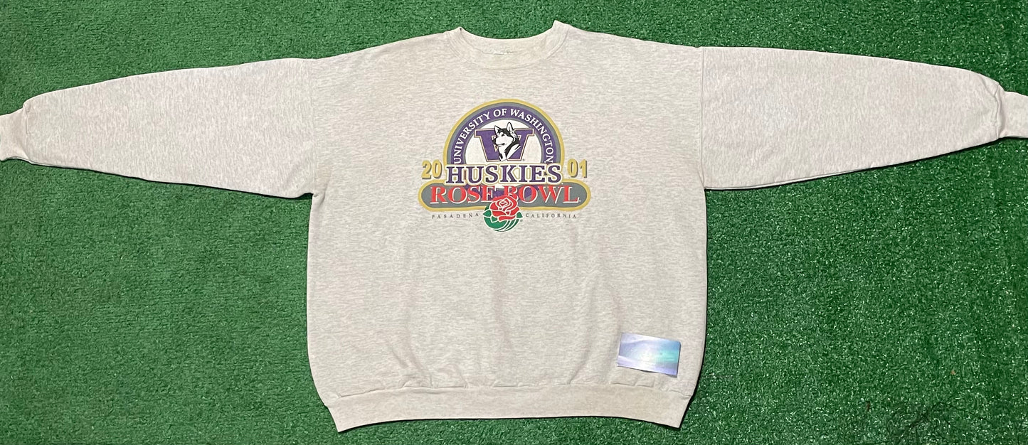 Vintage uw huskies rose bowl 2001 crewneck