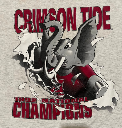 Vintage 1992 national championship Alabama crimson tide tee