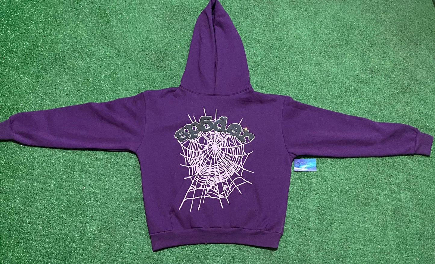 Sp5der web purple hoodie