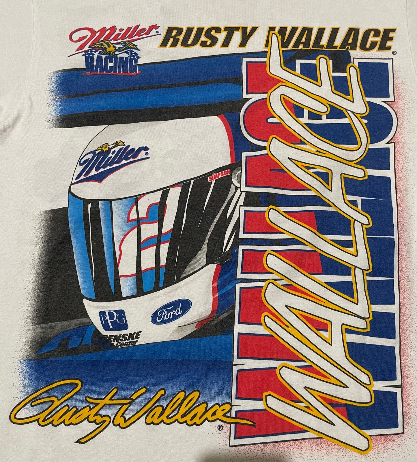 Vintage 1990s nascar rusty wallace tee