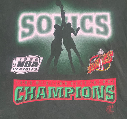 Vintage 1996 Seattle sonics playoffs tee