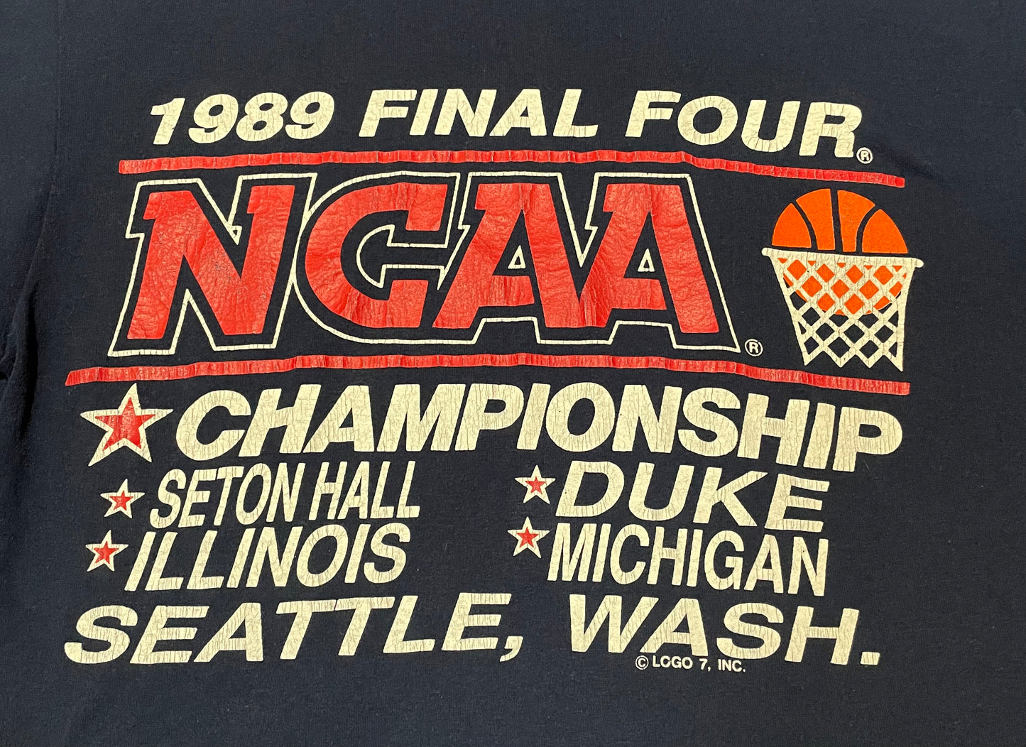 Vintage 1989 Seattle Ncca final four championship