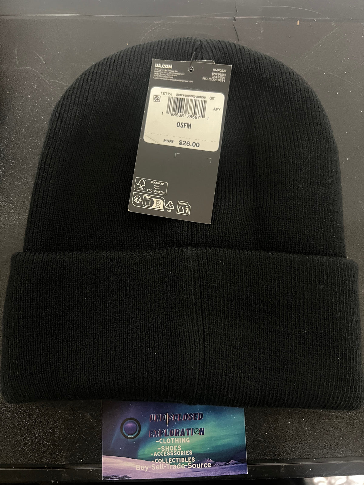 Under Armour black logo beanie