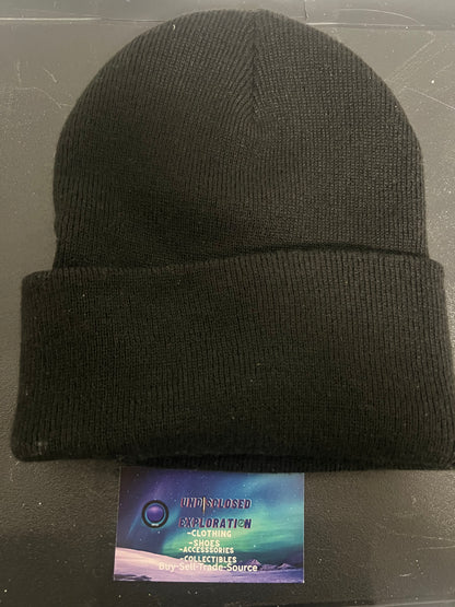 Adidas black trefoil beanie