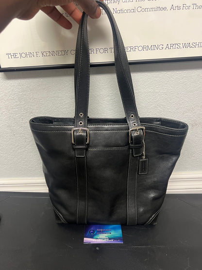 vintage Coach Hamptons Smooth Leather Tote Bag