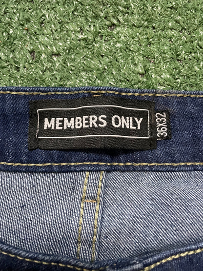 Members Only dark wash embroidered jeans