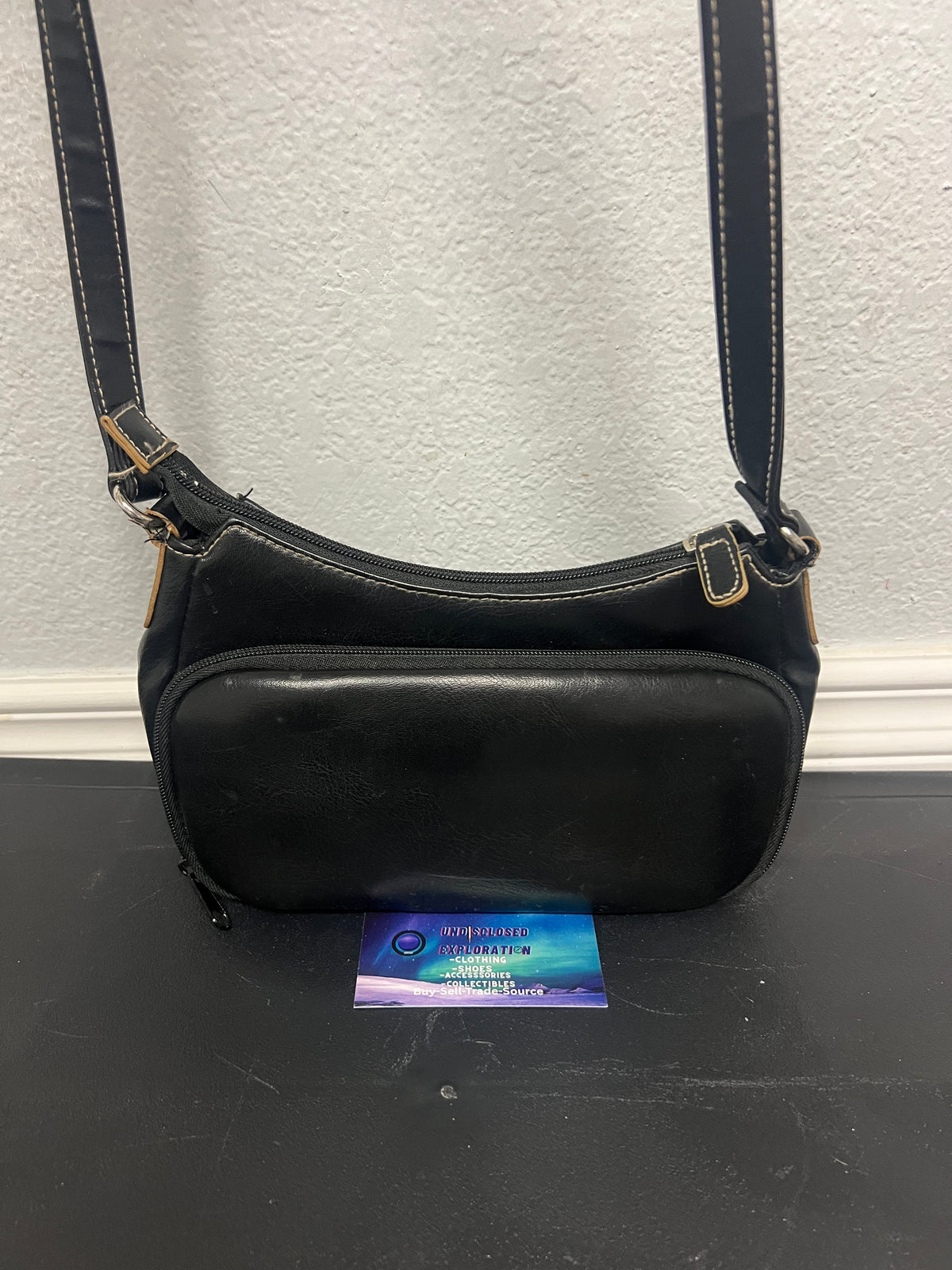 black Y2K-style shoulder bag