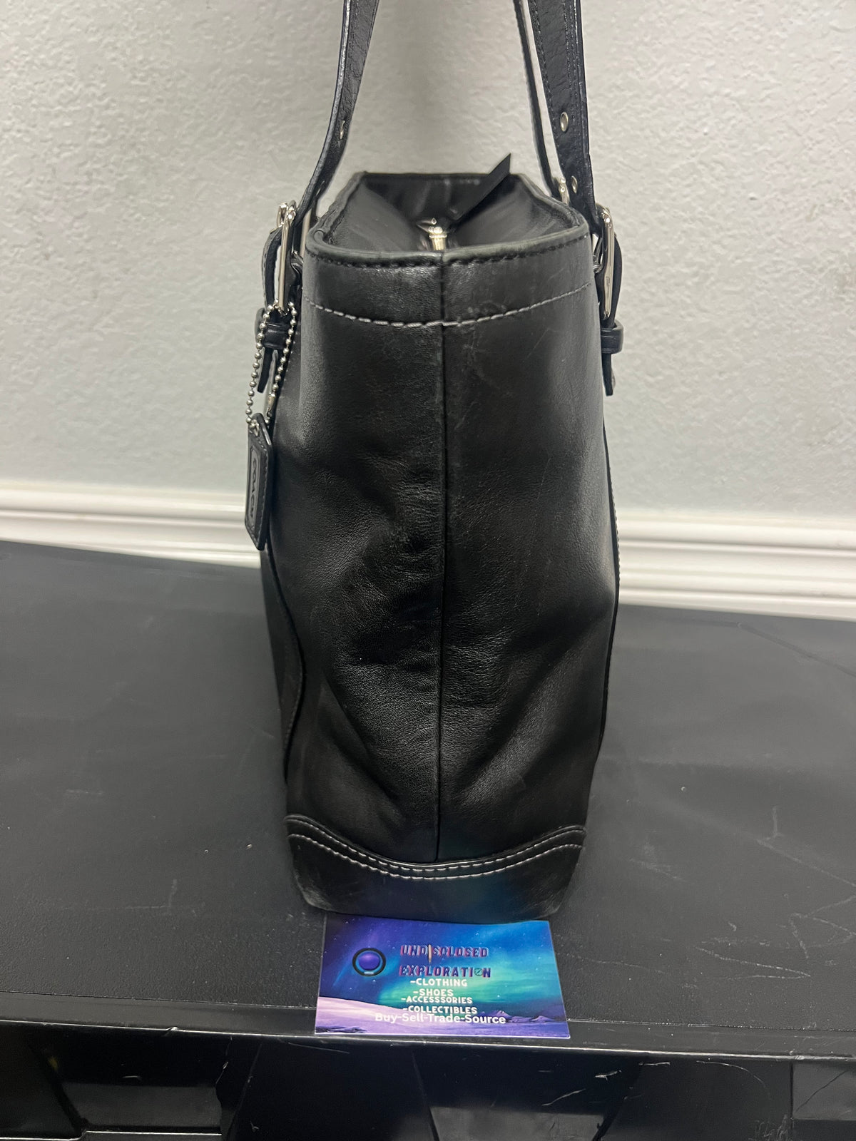 vintage Coach Hamptons Smooth Leather Tote Bag