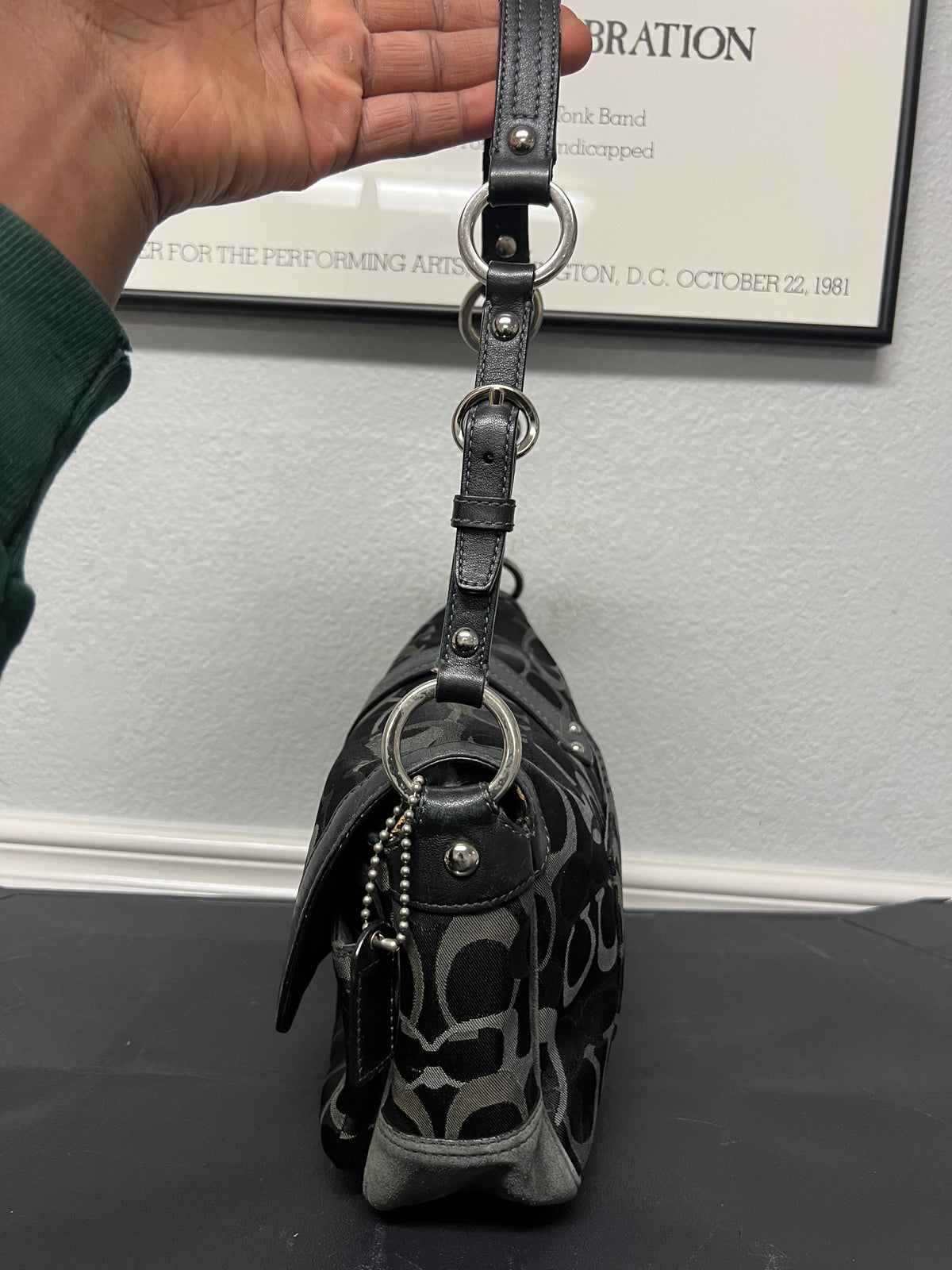 Vintage Coach  signature optic soho shoulder bag