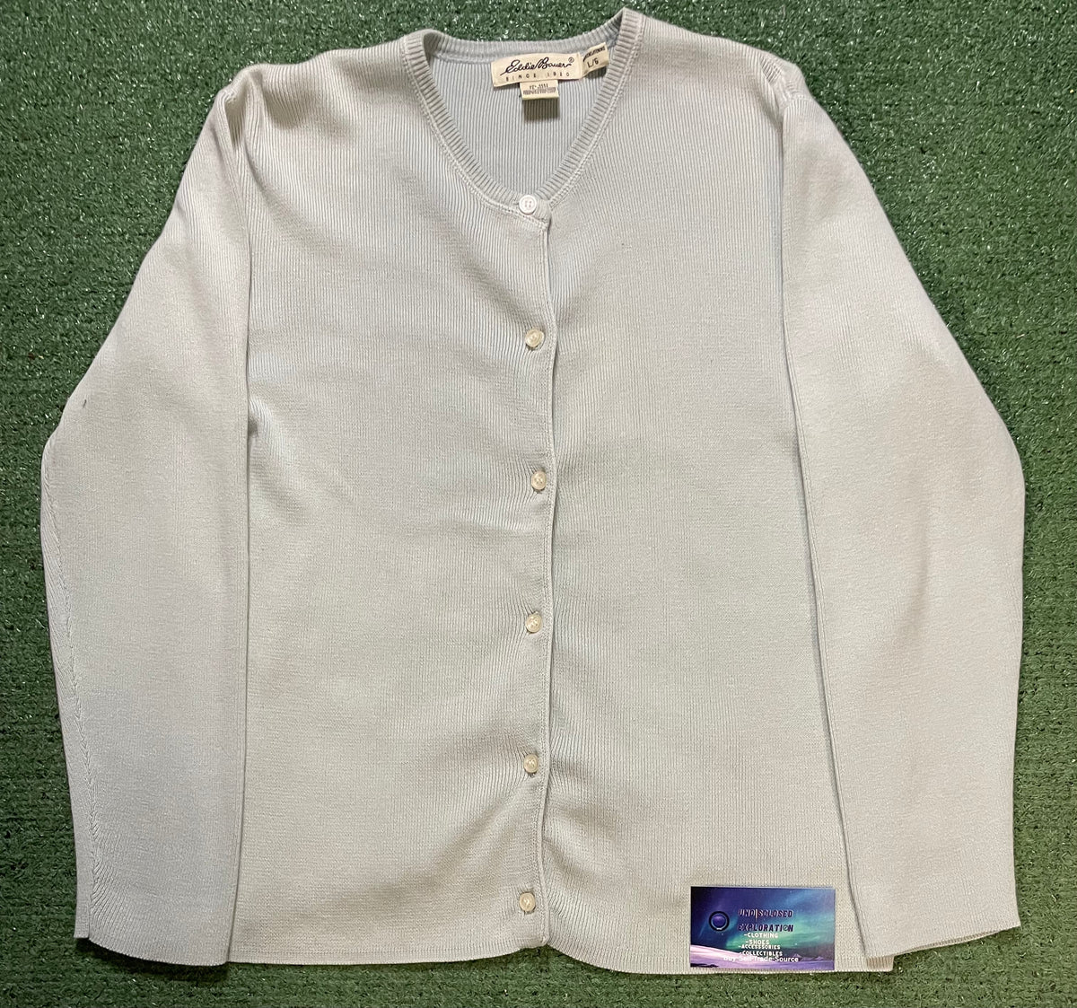 Eddie Bauer light blue cardigan