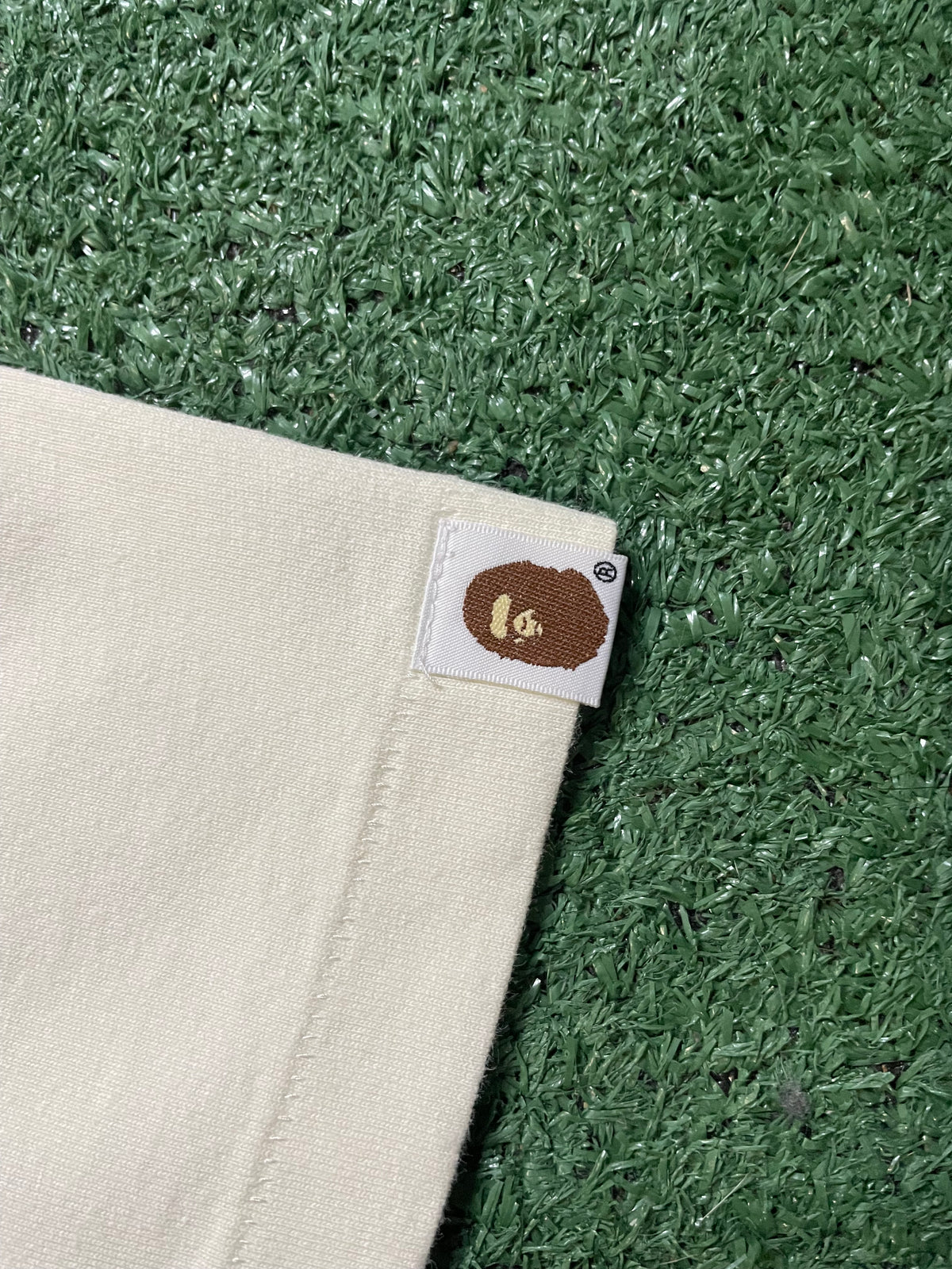 A Bathing Ape Bape red camo ape head tee