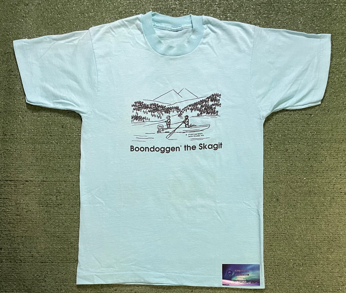 Vintage 1980s Boondoggen the Skagit blue tee