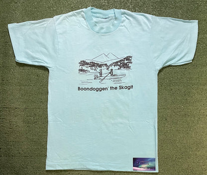 Vintage 1980s Boondoggen the Skagit blue tee