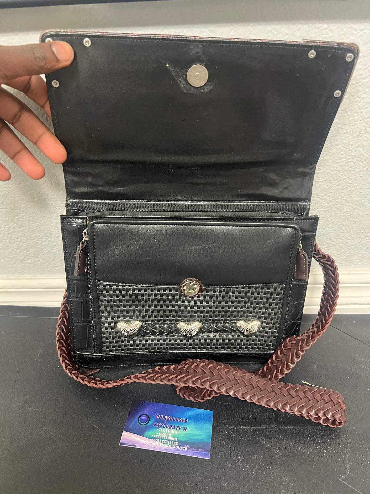 Vintage 1990s Brighton crossbody leather bag