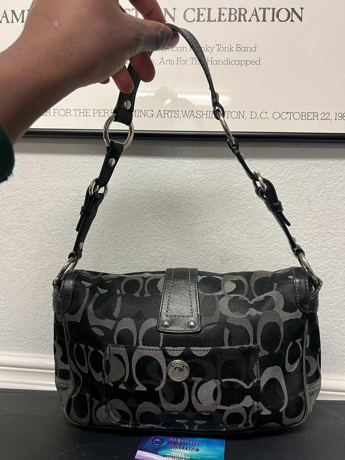 Vintage Coach  signature optic soho shoulder bag