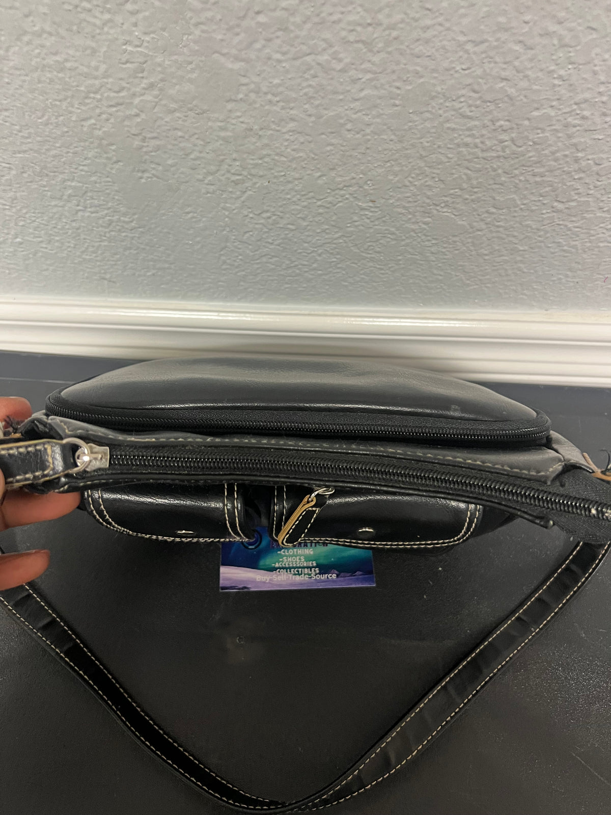 black Y2K-style shoulder bag