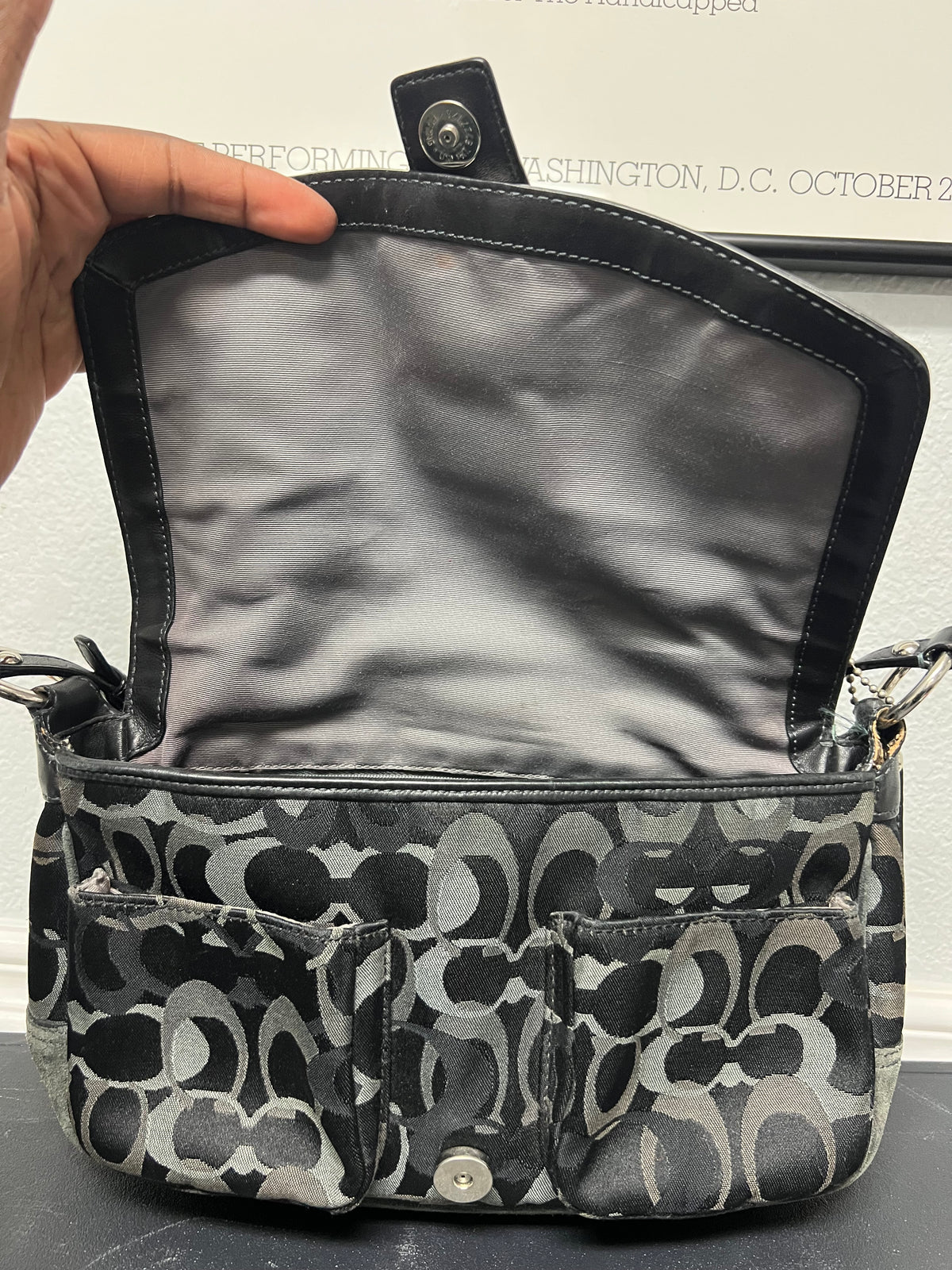 Vintage Coach  signature optic soho shoulder bag