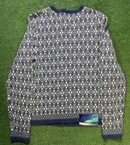 Christopher&banks blue and white cardigan