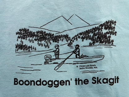 Vintage 1980s Boondoggen the Skagit blue tee
